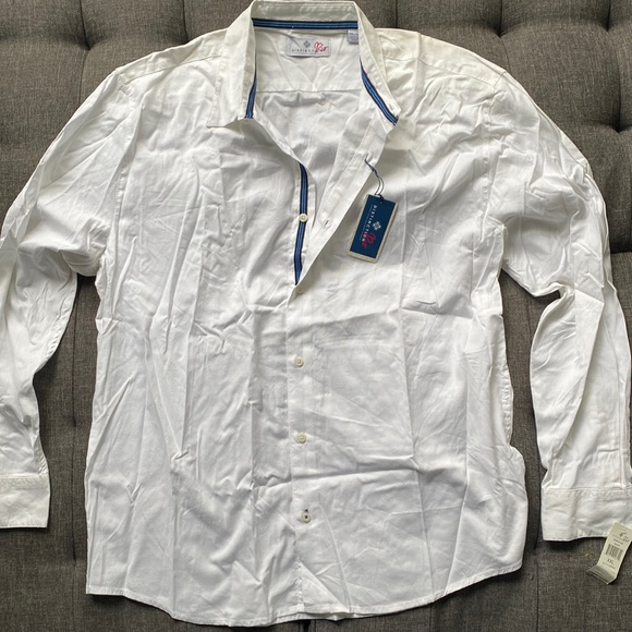 New Distinction Rio Ryan Seacrest Button Up Shirt White Men s size XXL - Picture 2 of 6